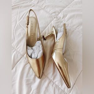Katy Perry Collections NEW Gold Slingback Heels 8.5